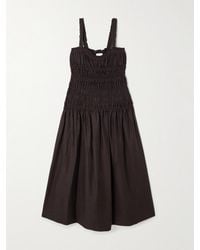 Tory Burch - Midikleid Aus Voile Aus Einer Lyocell-Mischung Mit Raffungen Und Rüschen - Lyst