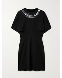 Givenchy - Cutout Printed Cotton-Jersey Mini Dress - Lyst