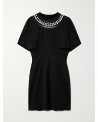 Givenchy - Cutout Printed Cotton-Jersey Mini Dress - Lyst