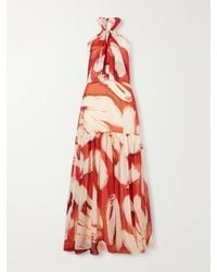 ANDRES OTALORA - Un Martini Floral-Print Chiffon Maxi Dress - Lyst