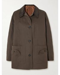 Blazé Milano - Clelia Corduroy-Trimmed Cotton-Gabardine Jacket - Lyst