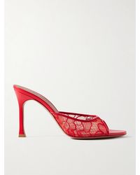 AMINA MUADDI - Alexa Corded Lace And Leather Pumps - Lyst