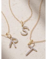 STONE AND STRAND - Initial 9-Karat Diamond Necklace - Lyst