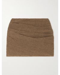 LeKasha - Mini-Jupe En Gaze De Lin Biologique À Drapé Spetses - Lyst