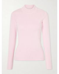 Jil Sander - Ribbed-Knit Jersey Sweater - Lyst