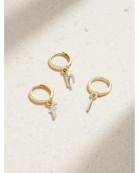 STONE AND STRAND - Initial Diamond Single Earring - Lyst