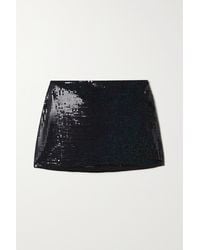 Dodo Bar Or Lina Embellished Metallic Stretch-knit Mini Skirt - Black