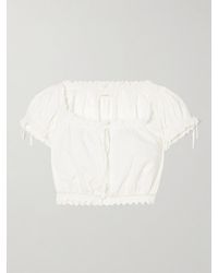 Doen - Nera Broderie Anglaise Organic Cotton Blouse - Lyst