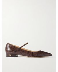 Jennifer Chamandi - Lorenzo 20 Elaphe Point-Toe Flats - Lyst