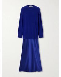 Christopher Esber - Monument Cashmere And Silk-Satin Maxi Dress - Lyst