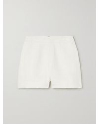 L'Agence - Ashton Bouclé Straight-Leg Shorts - Lyst