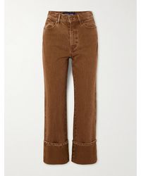 Veronica Beard - Dylan Hose Mit Geradem Bein Aus Baumwoll-Twill Mit Fischgratmuster - Lyst