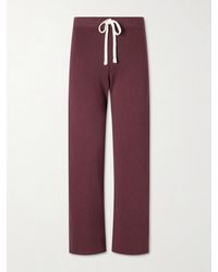 James Perse - Cropped Cotton-Terry Wide-Leg Track Pants - Lyst