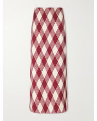 Oscar de la Renta - Argyle Wool-Blend Midi Skirt - Lyst