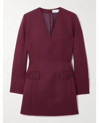 Veronica de Piante - Elsie Grain De Poudre Wool Mini Dress - Lyst