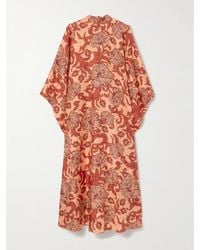 La DoubleJ - Magnifico Printed Silk-Twill Maxi Dress - Lyst