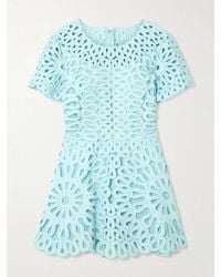 Jonathan Simkhai - Emrys Broderie Anglaise Cotton-Blend Mini Dress - Lyst