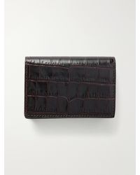 Smythson - Mara Croc-Effect Leather Wallet - Lyst