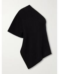 Lauren Manoogian - Manta One-Shoulder Asymmetric Merino Wool, Alpaca And Cotton-Blend Blouse - Lyst