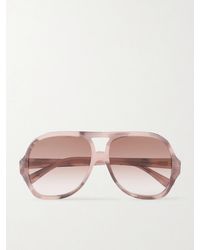 Chloé - Salomé Aviator-Style Recycled-Acetate Sunglasses - Lyst