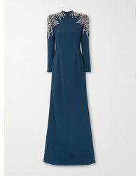 Jenny Packham - Cobra Crystal-Embellished Crepe Gown - Lyst