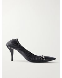 Gucci - Vittoria 75 Horsebit-Embellished Leather Pumps - Lyst