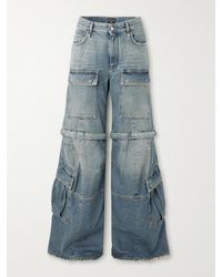 Balenciaga - Halbhohe Cargojeans Mit Weitem Bein - Lyst