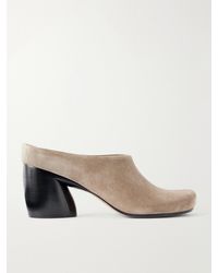 Loewe - Oval 70 Suede Mules - Lyst