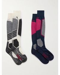 FALKE - Sk2 Set Of Two Jacquard-Knit Ski Socks - Lyst