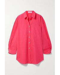 Frankie Shop Melody Oversized-hemd Aus Biobaumwollpopeline - Pink