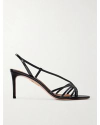 Aquazzura - Talk To Me 75 Patent-Leather Slingback Sandals - Lyst