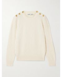 Blazé Milano - Pull En Laine Et Cachemire Mélangés À Mailles Torsadées Et À Boutons Highland - Lyst