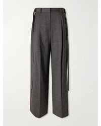 Simone Rocha - Checked Wool-Blend Wide-Leg Pants - Lyst