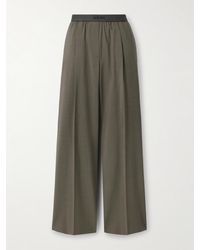 Loewe - Hose Mit Geradem Bein Aus Wolle Mit Falten - Lyst