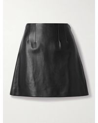 Theory - Leather Mini Skirt - Lyst