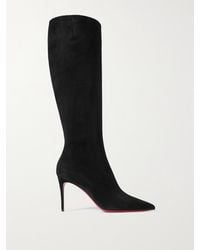 Christian Louboutin - Kate Botta 85 Suede Knee Boots - Lyst