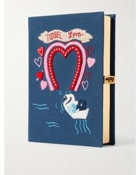 Olympia Le-Tan - Tunnel Of Love Embroidered Appliquéd Canvas Clutch - Lyst