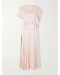 Erdem - Floral-Jacquard Crepon Midi Dress - Lyst