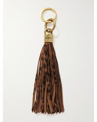 Isabel Marant - Tasseled Leopard-Print Suede Keychain - Lyst