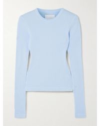 Citizens of Humanity - Pilar Cropped Waffle-Knit Cotton T-Shirt - Lyst