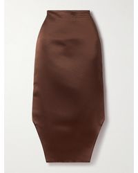 Givenchy - Duchesse Silk-Satin Midi Skirt - Lyst