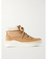 Sorel - Out 'N About Iv Schnürschuhe Aus Veloursleder Und Canvas Mit Besätzen Aus Filz Und Shearling-Imitat - Lyst
