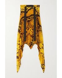 AZ FACTORY - Thebe Magugu Asymmetric Belted Snake-Print Pleated Recycled Crepe Midi Skirt - Lyst