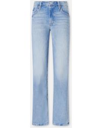 Mother - The Mid Rise Zip Rambler Skimp Wide-Leg Jeans - Lyst