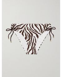 Max Mara - Beachwear Sibilla Embellished Zebra-Print Bikini Briefs - Lyst
