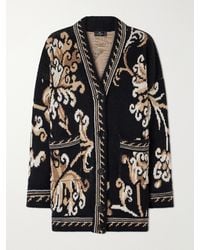Etro - Jacquard-Knit Wool Cardigan - Lyst