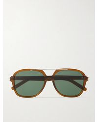 Saint Laurent - Sl 545 Aviator-Style Acetate Sunglasses - Lyst