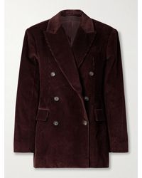 Brunello Cucinelli - Oversized Double-Breasted Cotton-Corduroy Blazer - Lyst