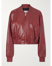 Arma - Hannan Leather Bomber Jacket - Lyst