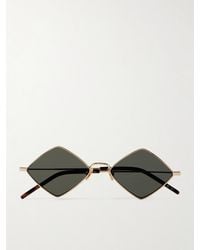 Saint Laurent - Lisa Square-Frame Metal Sunglasses - Lyst